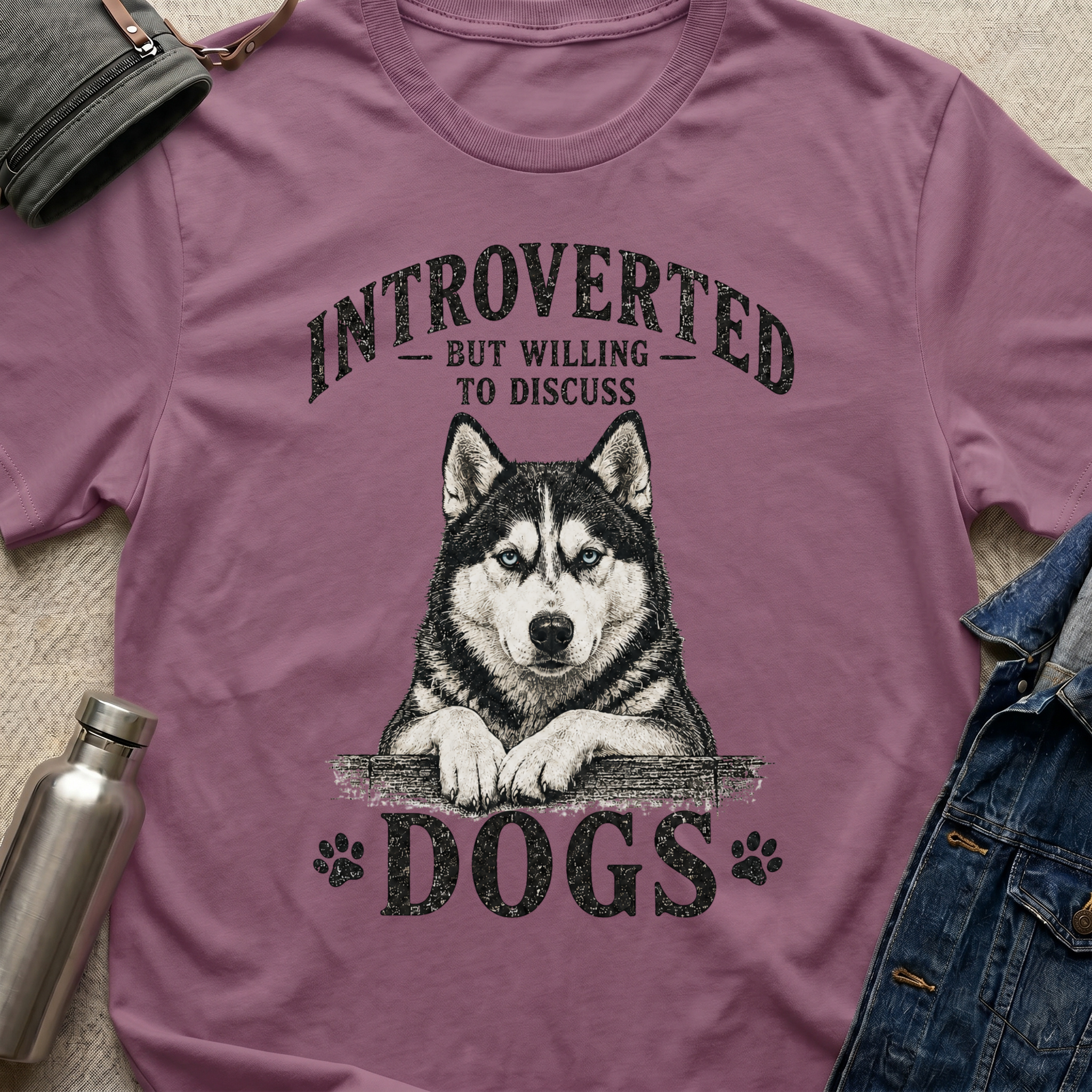 Introverted (But will discuss dogs) T-Shirt