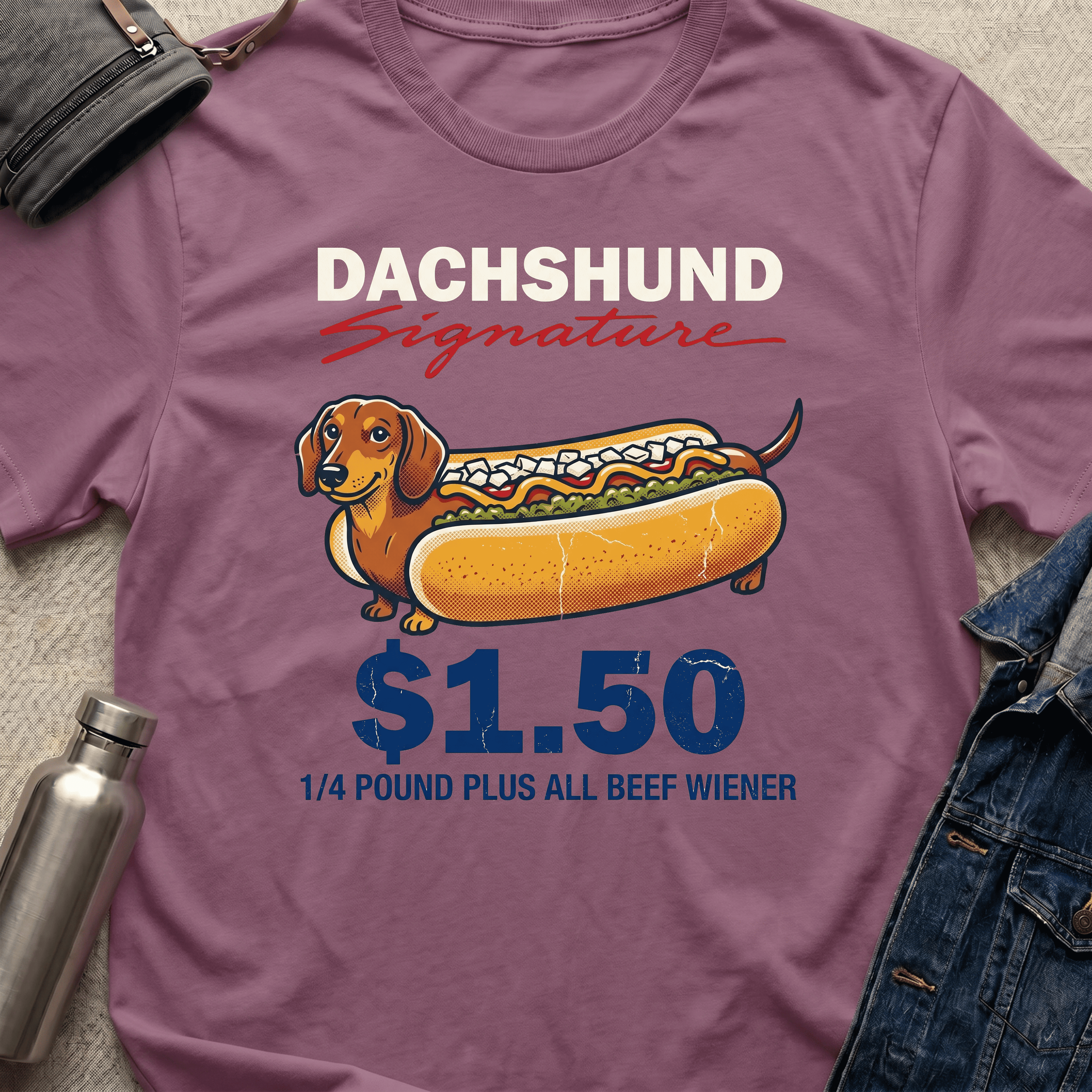 Dachshund Signature $1.50 Weiner T-Shirt