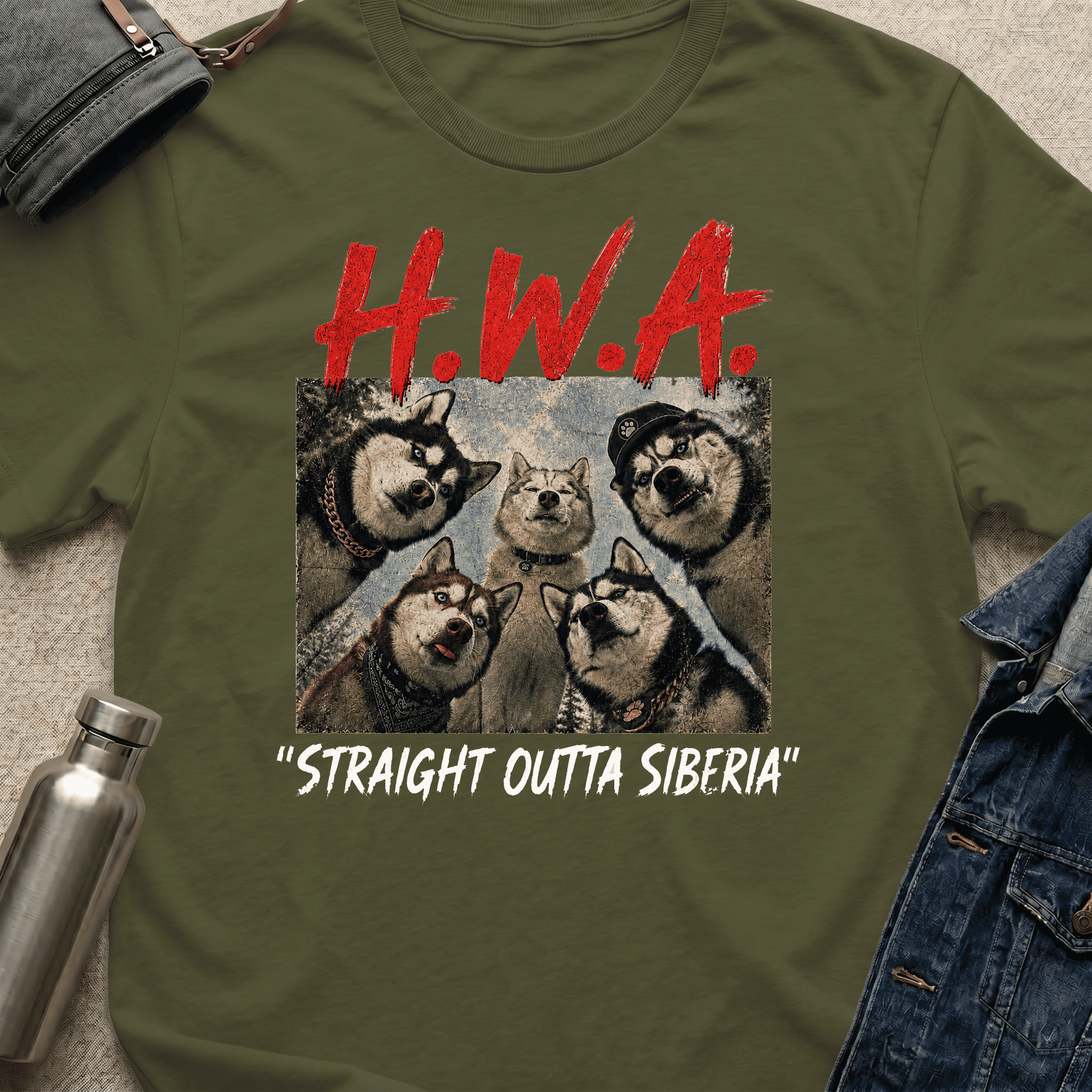 Huskies With Attitude: Straight out of Siberia T-Shirt