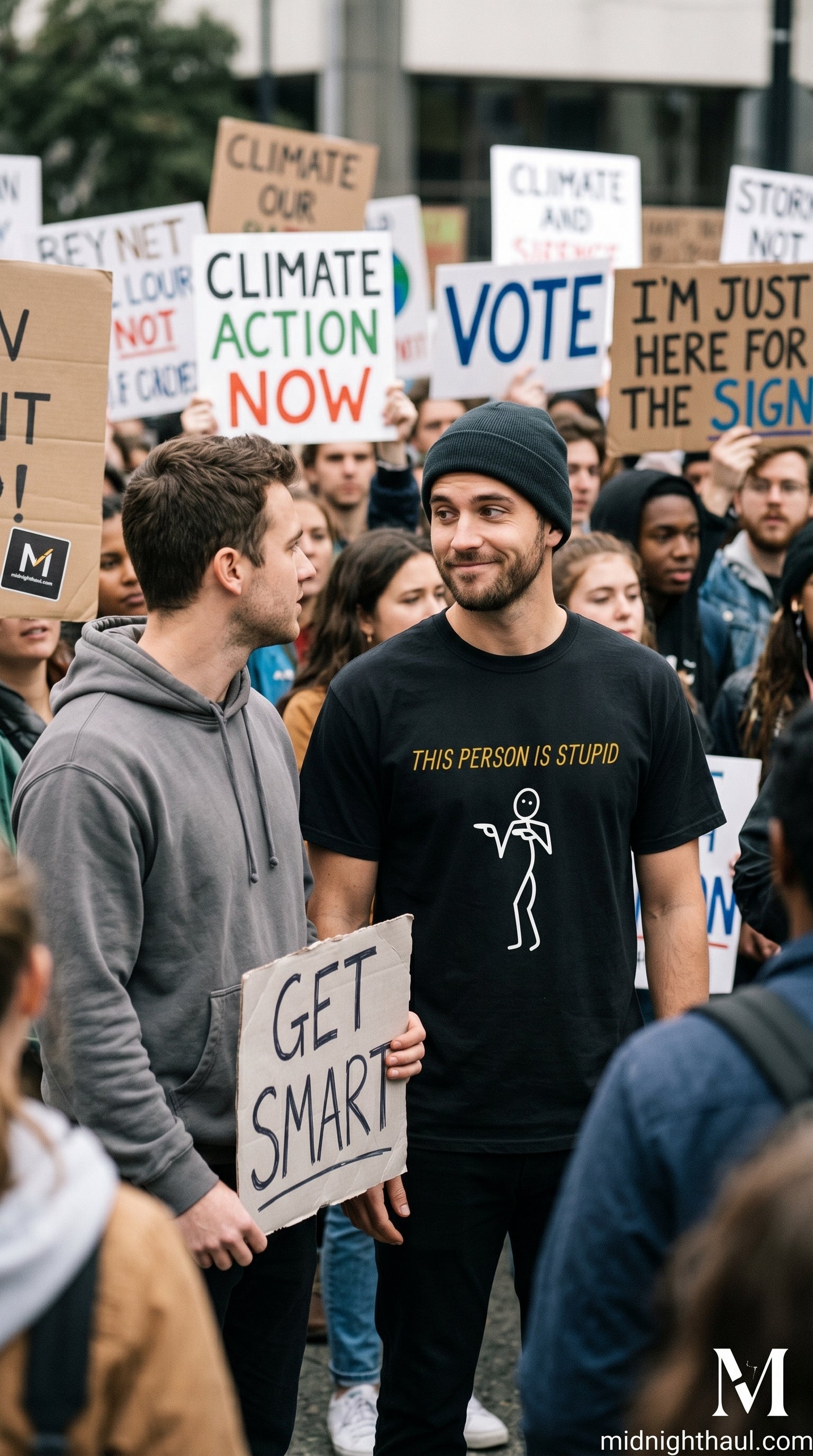 <--- This person is stupid | Comfort Colors Black Garment-Dyed Heavyweight T-Shirt | Edgy Sarcastic Graphic Tee